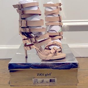 Zigi Girl Iconic Strappy Sandals-Nude. Worn once!